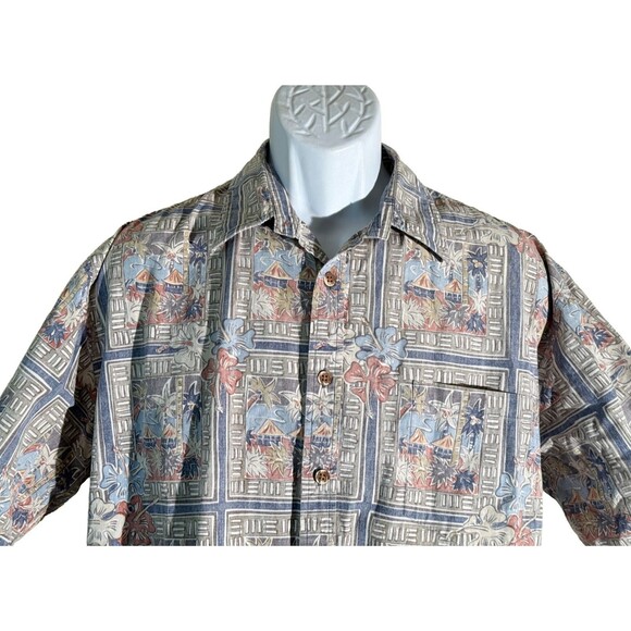 COOKE STREET Men's Short Sleeve Button Down Inside Out Floral Shirt Large - Picture 2 of 5